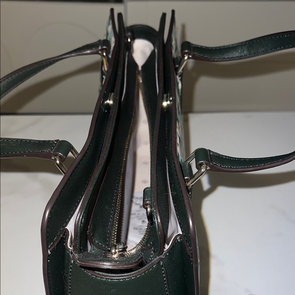 Kate Spade Floral Satchel in Green and White - Picture 3 of 5